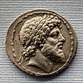 Syria - king Antiochos IV - 175-164 BC - silver tetradrachm - head of Zeus - Zeus Nikephoros - München SMS