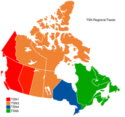 outline map of Canada showing Senators broadcast regions in Ontario, Quebec and the Maritimes