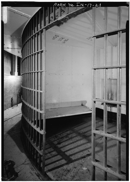 File:TYPICAL CELL FIRST DECK - Montgomery County Jail, Washington and Spring Streets, Crawfordsville, Montgomery County, IN HAER IND,54-CRAVI,1-21.tif