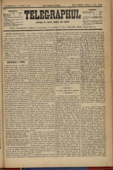 File:Telegraphulŭ de Bucuresci. Seria 1 1875-06-08, nr. 957.pdf