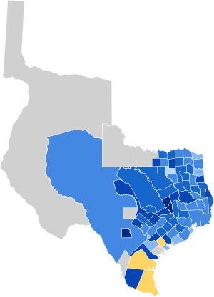 Texas Presidential Election Results 1848.svg