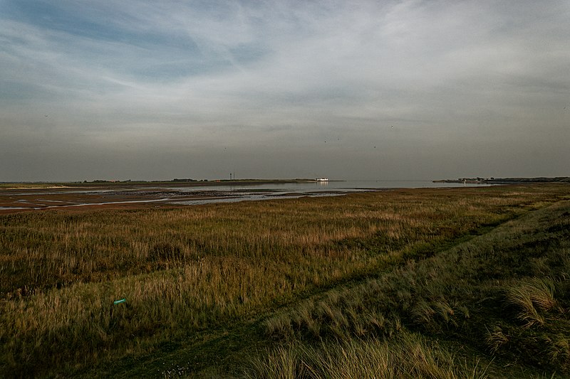 File:Texel - De Mok - Stuifdijk - View East towards TESO Veerhaven.jpg