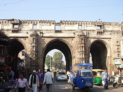 Teen Darwaza (Three-Gate) entrance to Ahmedabad