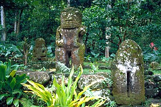 Patung tiki dari Hiva Oa, Marquesas