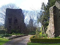 Ruins of Tiverton Castle, seat of the Earls of Devon Tiverton , Tiverton Castle Ruins - geograph.org.uk - 1272097.jpg