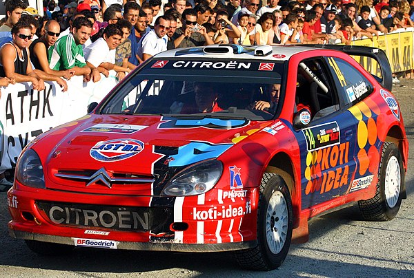 Gardemeister with a Citroën Xsara WRC at the 2006 Cyprus Rally.