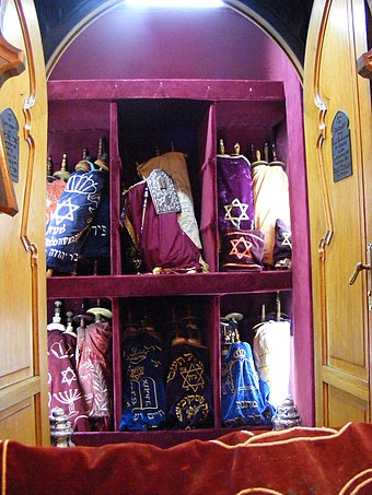 Torahs in Ashkenazi Synagogue (Istanbul, Turkey)