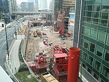 Logica building (near right) in the La Defense complex outside of Paris, early 2012 Tour D2 le 29 janvier.JPG