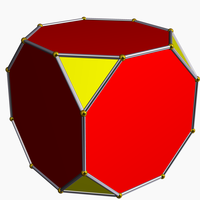Cutting off the vertices of a cube gives you a truncated cube.