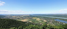 Vue depuis le sommet du Tempelberg sur le Danube en direction du nord-ouest.