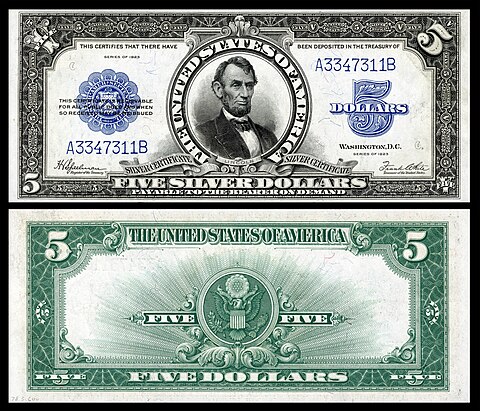 Series 1923 $5 Abraham Lincoln