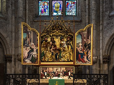 Main altar of Ulm Minster, Baden-Württemberg, Germany