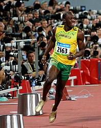 Der überlegene Olympiasieger Usain Bolt