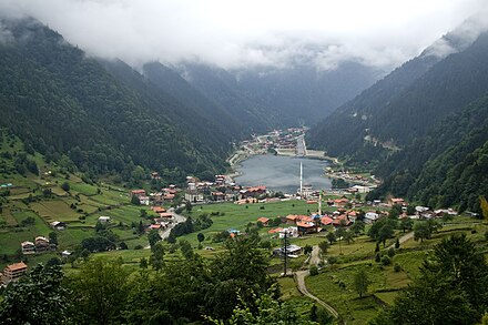 Uzungöl lake and town in Çaykara district