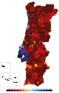 Variación de la población entre 2011 y 2020