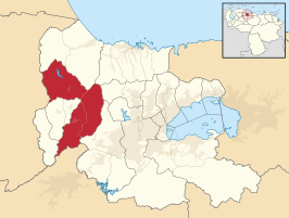 Locatie van de gemeente in Carabobo