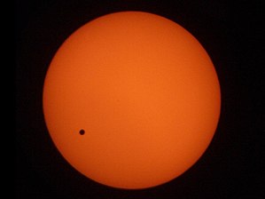 A photograph taken at 15:39 Hong Kong time (07:39 UTC) from Tuen Mun, New Territories, Hong Kong. Venus Transit 2004.JPG