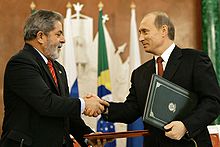 Lula with President of Russia Vladimir Putin, 2005 Vladimir Putin with Luiz Inacio Lula da Silva-2.jpg