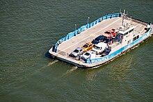 Ferry viewed from above in 2023 Wahkiakum County ferry from above.jpg