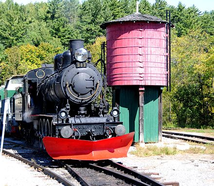 Steam train in Wakefield, Québec in 2010