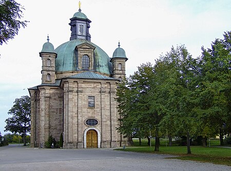 Wallfahrtskirche Maria Hilf Freystadt von Westen