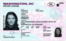 Sample District of Columbia Driver's License, c. 2018 Washington, D.C. sample driver's license, c. 2018.png