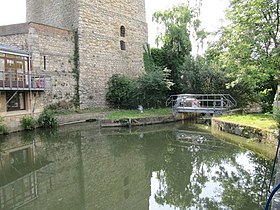 The weir by St. George's Tower in 2009, site of the original Castle Mill Weir by the tower - geograph.org.uk - 1386046.jpg