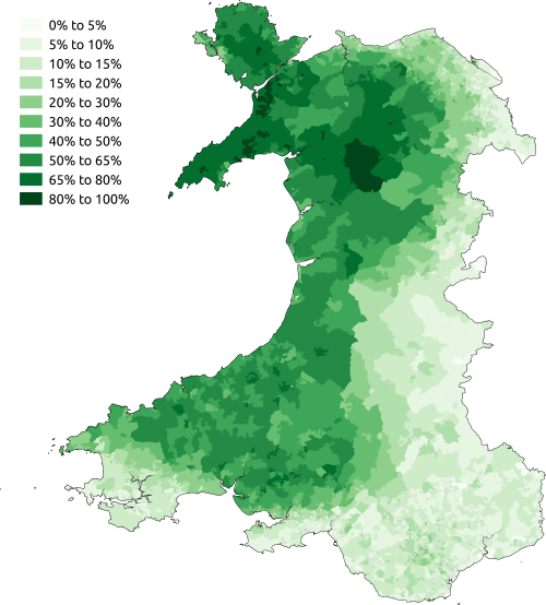 The proportion of respondents in the 2011 census who said they could speak Welsh.