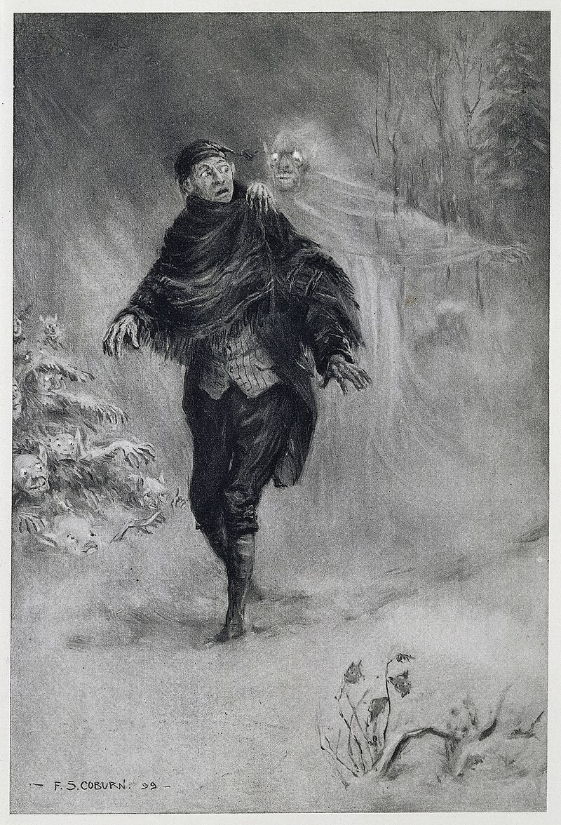 What fearful shapes and shadows beset his path - The Legend of Sleepy Hollow (1899), frontispiece - BL.jpg