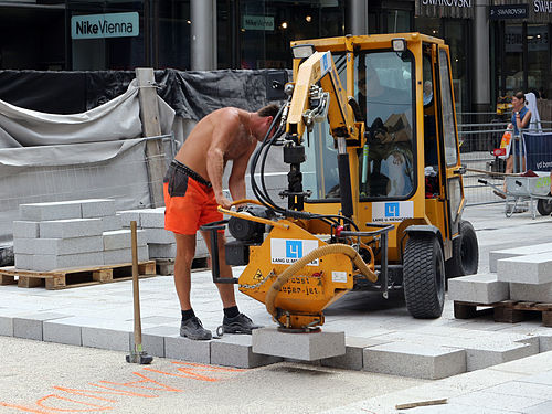 Road workers in Vienna