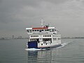 Wightlink St Faith, having just left Portsmouth Harbour, Hampshire and heading towards Fishbourne, Isle of Wight.