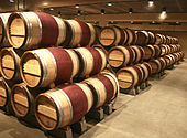 Oak wine barrels