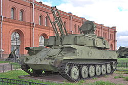 ЗСУ-23-4 «Шилка» (индекс ГРАУ — 2А6).Военно-исторический музей артиллерии, инженерных войск и войск связи Санкт-Петербурга