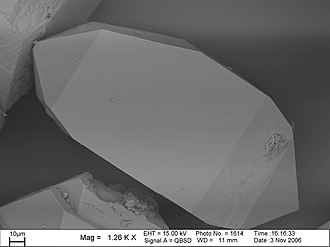 Scanning electron microscope image of zircon