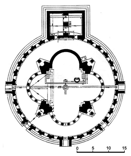 The plan of the cathedral, as drawn by Toros Toramanian.