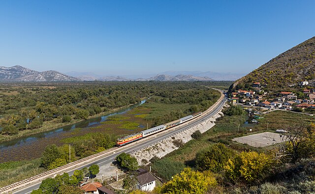 Passenger train in Montenegro