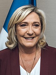 Marine Le Pen, leader of the National Front and 2017 and 2022 presidential candidate Marin Le Pen (28-01-2022) (cropped) (cropped).jpg