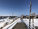 東根室駅より根室方向を望む（2019年2月）