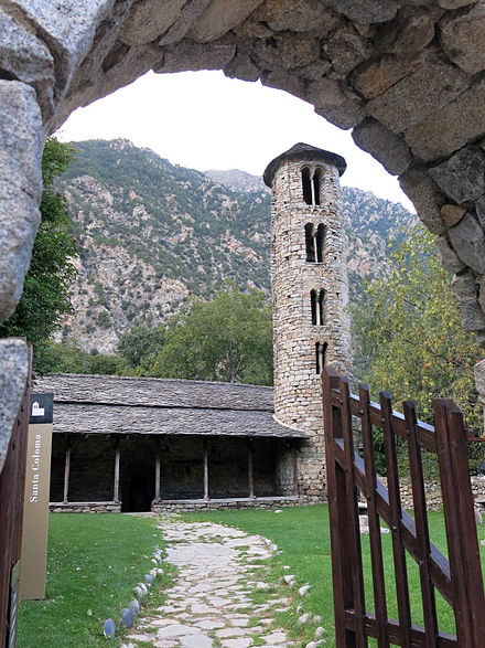 The 9th-century church of Santa Coloma is the oldest one in the country.