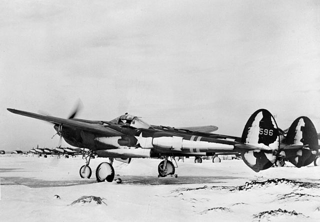 Lockheed P-38F-5-LO Lightning 42-12596 of the 50th Fighter Squadron in Iceland, 1942