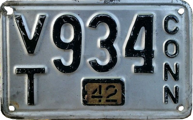 File:1942 Connecticut license plate.jpg