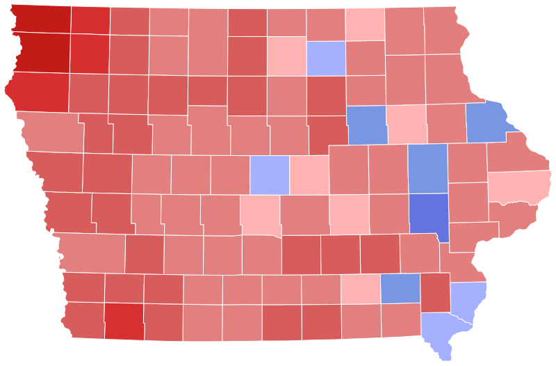 File:2010 Iowa gubernatorial election results map by county.svg