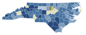 2012 North Carolina Amendment 1 results map by county.svg