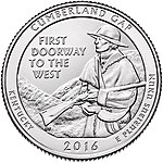 2016 America The Beautiful Quarters - Cumberland Gap Kentucky Reverse