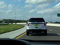正在巡逻的美国佛罗里达州坦帕市警察局的16款福特探险者警车 为3.5升 V6双涡轮增压引擎