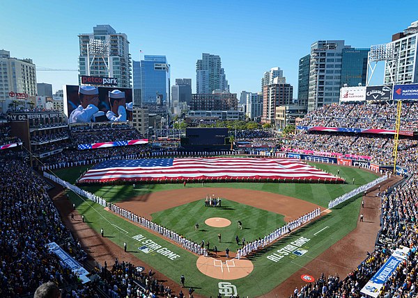 Pre-game ceremonies at Petco Park