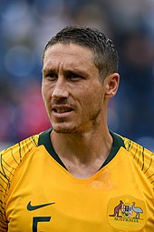 Mark Milligan was the club's inaugural captain for the 2020-21 season. 20180601 FIFA Friendly Match Czech Republic vs. Australia Mark Milligan 850 0206.jpg