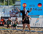 Deutsch: Beachhandball Weltmeisterschaften 2022; Tag 6: 26. Juli 2022 – Frauen, Finale, Spanien-Deutschland 0:2 (14:15, 20:22) English: 2022 Beach handball World Championships; Day 6: 26 July – Women Final – Spain-Germany 0:2 (14:15, 20:22)