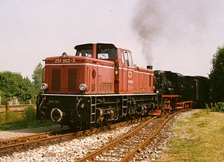 DB Class V 51 and V 52 class of 3 narrow gauge diesel-hydraulic locomotives