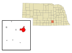 Adams County Nebraska Incorporated and Unincorporated areas Hastings Highlighted.svg